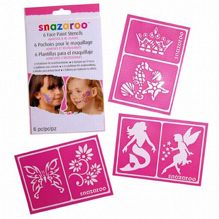 Face Paint Stencils- Girls Design- Pack 6