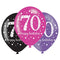 Pink Celebration 70th Birthday Latex Balloons - 11
