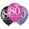 Pink Celebration 80th Birthday Latex Balloons - 11