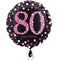 Pink Celebration 80th Birthday Foil Balloon - 18