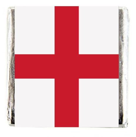 Square Chocolates - England St George's Flag - Pack of 16