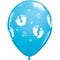 Blue Baby Footprints Latex Balloons 11