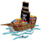 Giant 3D Pirate Ship Snack Tray Centrepiece - 65cm
