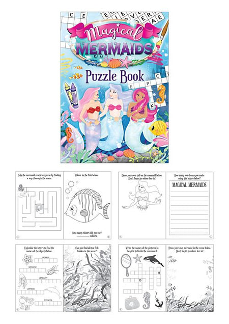 Mermaids Puzzle Book - 14.5cm - Each