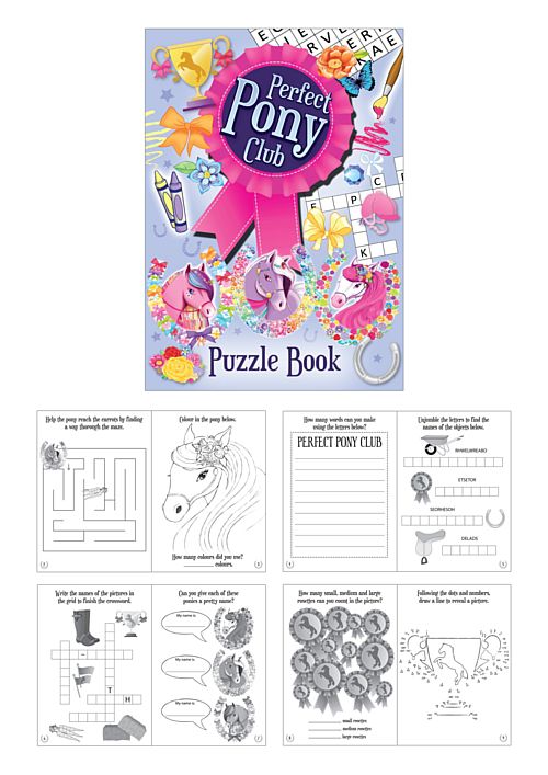 Pony Puzzle Book - 14.5cm - Each