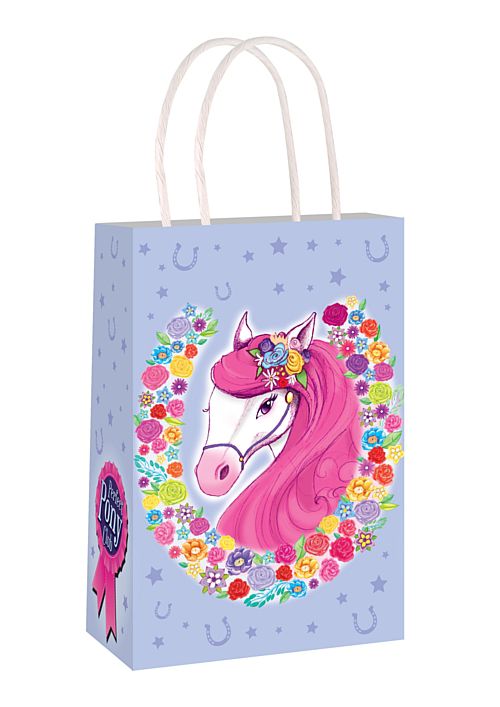 Pony Paper Party Bag With Handles - 21cm - Each