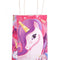 Unicorn Paper Party Bag With Handles - 21cm - Each