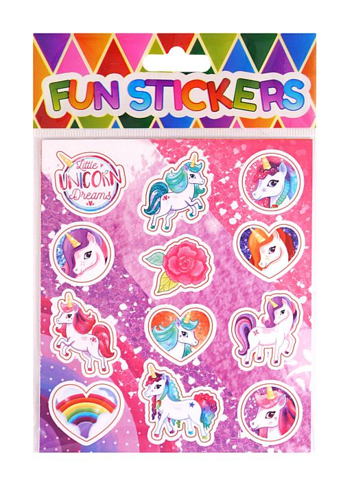 Unicorn Stickers - 11.5cm - Sheet of 12
