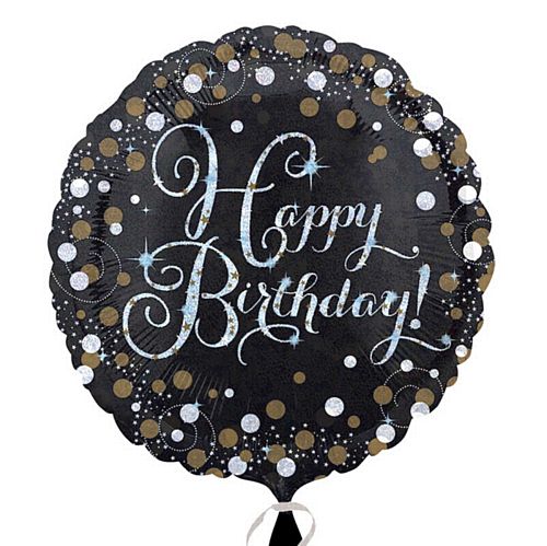 Gold Celebration "Happy Birthday" Foil Balloon - 18"