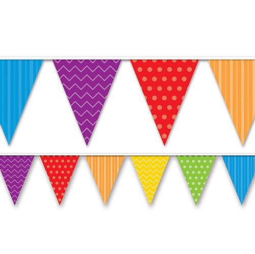 Dots and Stripes All Weather Pennant Bunting - 3.7m