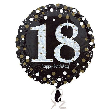 Gold Celebration 18th Birthday Foil Balloon - 18
