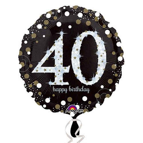 Gold Celebration 40th Birthday Foil Balloon - 18"