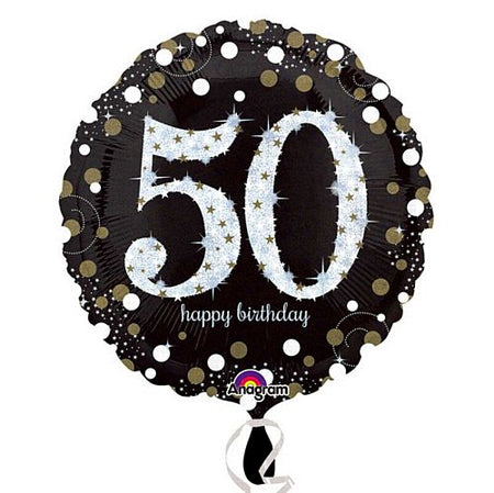 Gold Celebration 50th Birthday Foil Balloon - 18