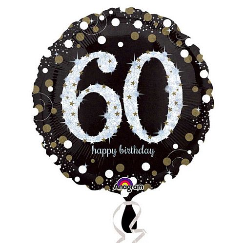 Gold Celebration 60th Birthday Foil Balloon - 18"