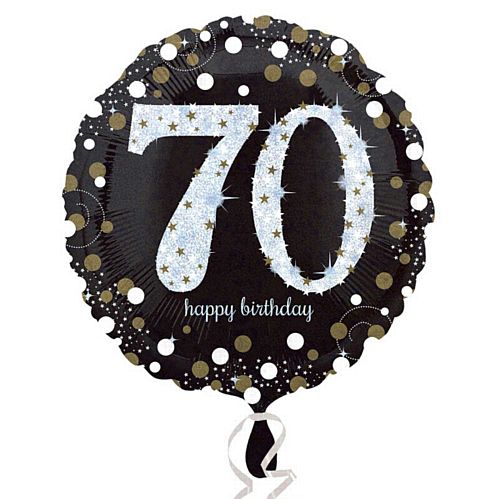 Gold Celebration 70th Birthday Foil Balloon - 18"