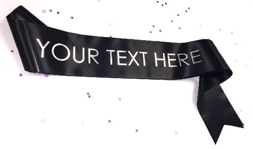 Black Personalised Sash- 100mm