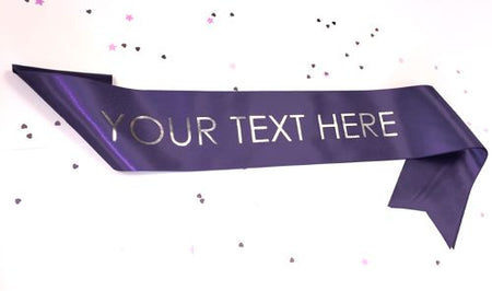 Purple Personalised Sash- 100mm