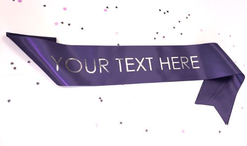 Purple Personalised Sash- 50mm