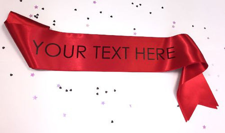 Red Personalised Sash- 100mm