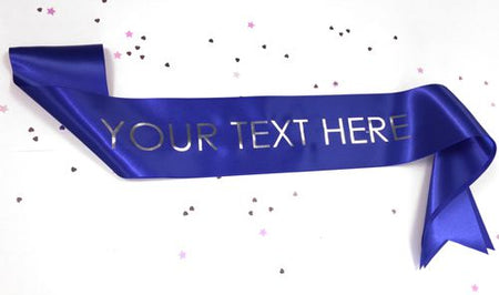 Royal Blue Personalised Sash- 100mm