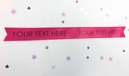 Hot Pink Personalised Ribbon- 15mm- 1 Metre