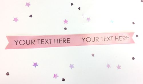 Light Pink Personalised Ribbon- 15mm- 1 Metre