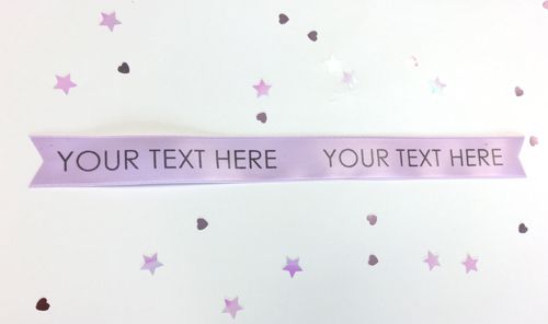 Lilac Personalised Ribbon- 15mm- 1 Metre