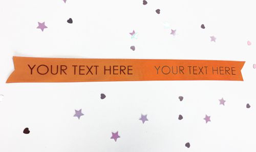 Orange Personalised Ribbon- 15mm- 1 Metre