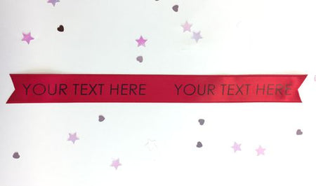 Red Personalised Ribbon- 15mm- 1 Metre