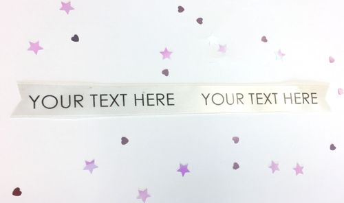 Ivory Personalised Ribbon- 25mm- 1 Metre