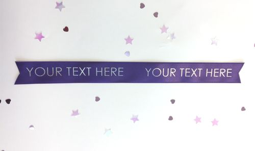 Purple Personalised Ribbon- 15mm- 1 Metre