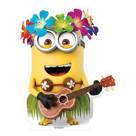 Hawaiian Guitar Dave Minion Cardboard Cutout - 81cm