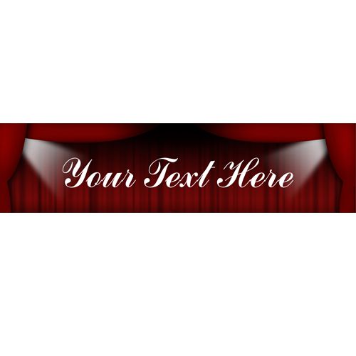 Theatre Curtain Personalised Banner - 1.2m