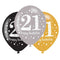 Gold Celebration 21st Birthday Latex Balloons - 11