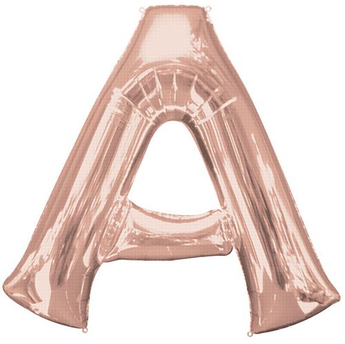 Rose Gold Letter A Foil Balloon- 33"