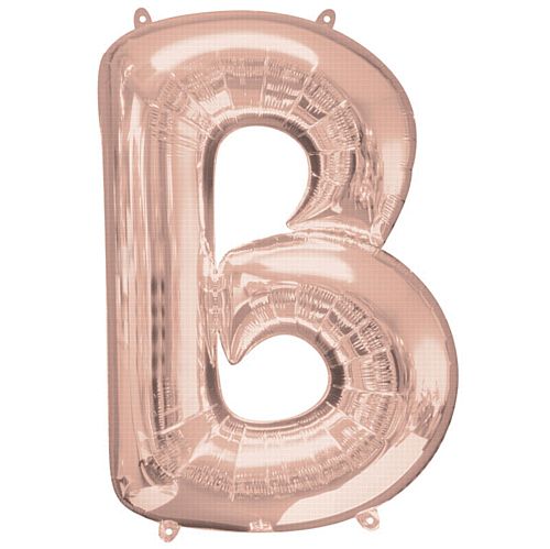 Rose Gold Letter B Foil Balloon- 34"