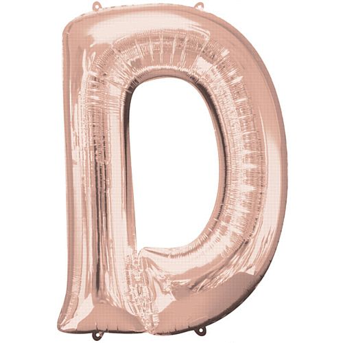 Rose Gold Letter D Foil Balloon- 33"