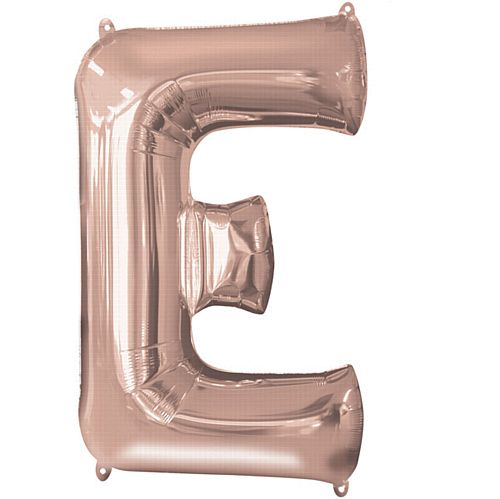 Rose Gold Letter E Foil Balloon- 32"