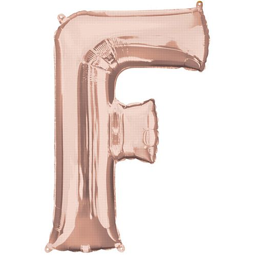 Rose Gold Letter F Foil Balloon- 32"