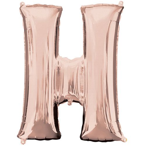 Rose Gold Letter H Foil Balloon- 32"