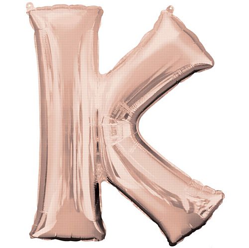 Rose Gold Letter K Foil Balloon- 33"