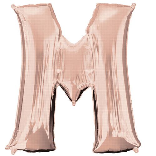 Rose Gold Letter M Foil Balloon- 33"