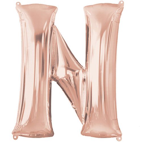 Rose Gold Letter N Foil Balloon- 32"