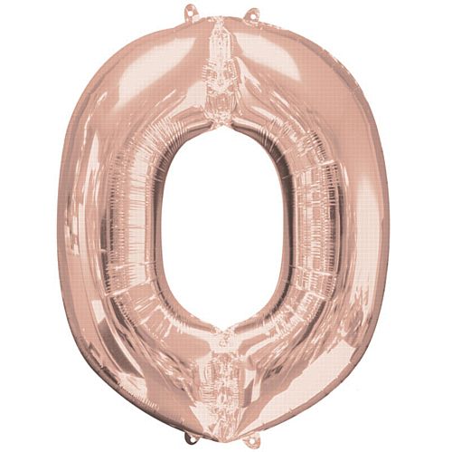 Rose Gold Letter O Foil Balloon- 33"