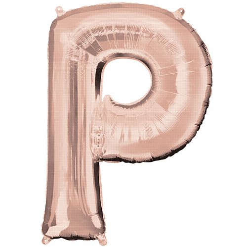 Rose Gold Letter P Foil Balloon- 32"