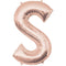 Rose Gold Letter S Foil Balloon- 35