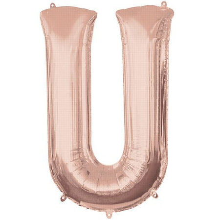 Rose Gold Letter U Foil Balloon- 33