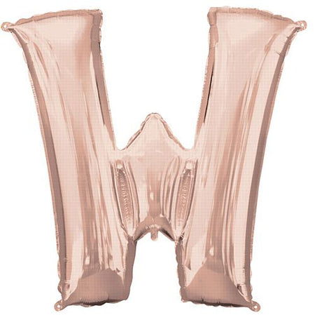Rose Gold Letter W Foil Balloon- 33