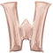 Rose Gold Letter W Foil Balloon- 33