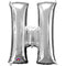 Silver Letter 'H' Air Filled Foil Balloon - 16